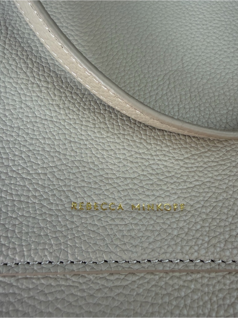 Rebecca Minkoff Megan Tote Bag Beige Pebbled Leather HS24TDXT44 - Picture 3 of 8